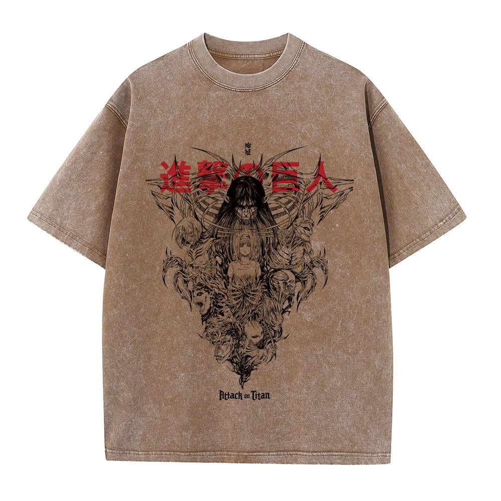 Anime Attack On Titan Cotton Oversize Tshirt