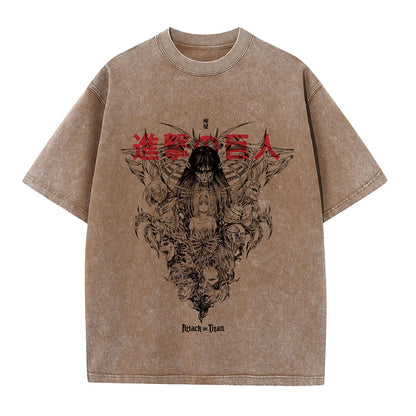 Anime Attack On Titan Cotton Oversize Tshirt