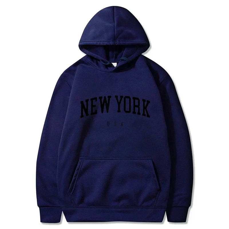 New York U.S.A City Loose Casual Hoodies (UNISEX)