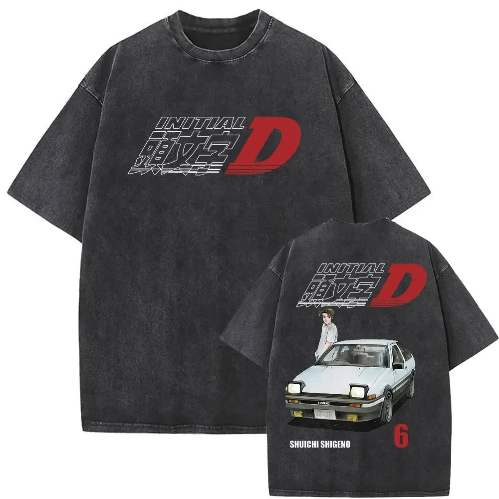 Anime Initial D Fujiwara Takumi Casual Oversized T-shirts