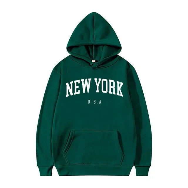 New York U.S.A City Loose Casual Hoodies (UNISEX)