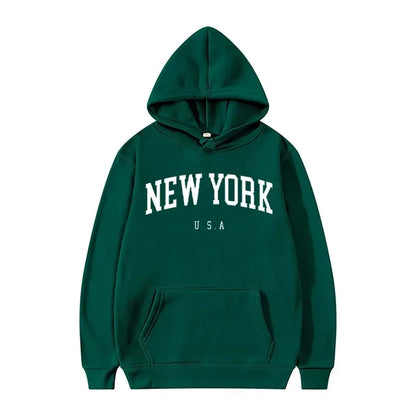 New York U.S.A City Loose Casual Hoodies (UNISEX)