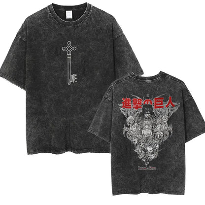 Mikasa Ackerman Eren Jaeger Wings of Freedom Cotton T-shirts