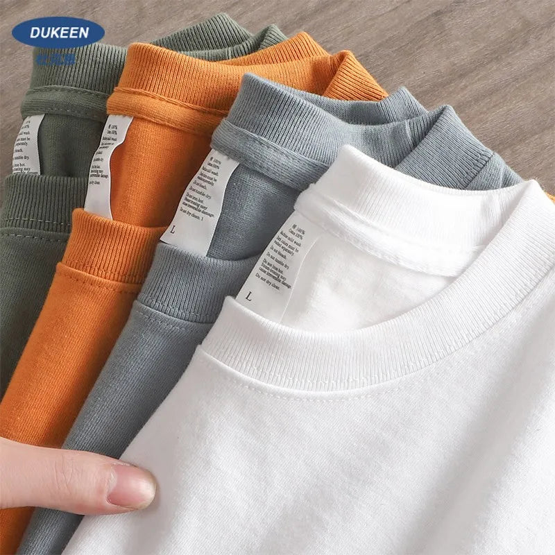 Dukeen 280g Oversized Heavyweight Cotton Solid Color T Shirt