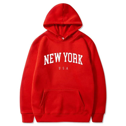 New York U.S.A City Loose Casual Hoodies (UNISEX)