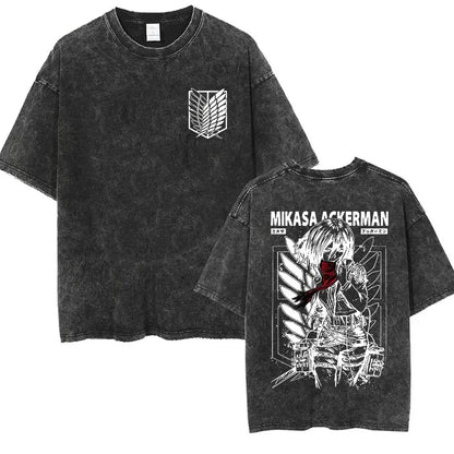 Mikasa Ackerman Eren Jaeger Wings of Freedom Cotton T-shirts