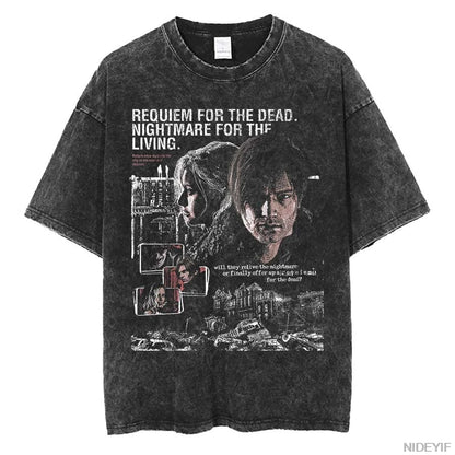1990S Resident Evil Biohazard Leon Kennedy Oversized T shirt 100% Cotton