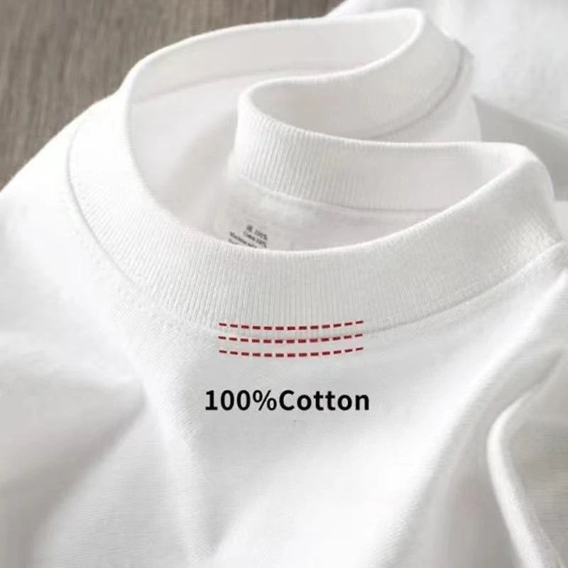 Pure Solid Color 260g Heavy Cotton T-shirt