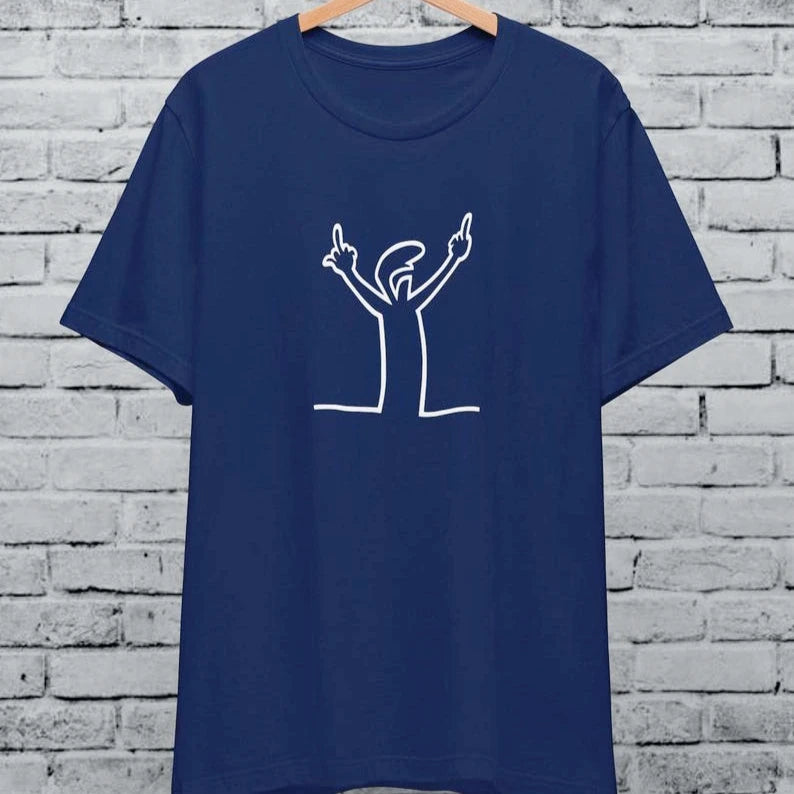 Angry La Linea Cotton T-Shirt
