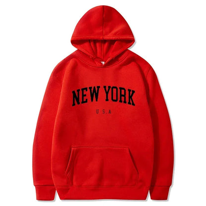 New York U.S.A City Loose Casual Hoodies (UNISEX)