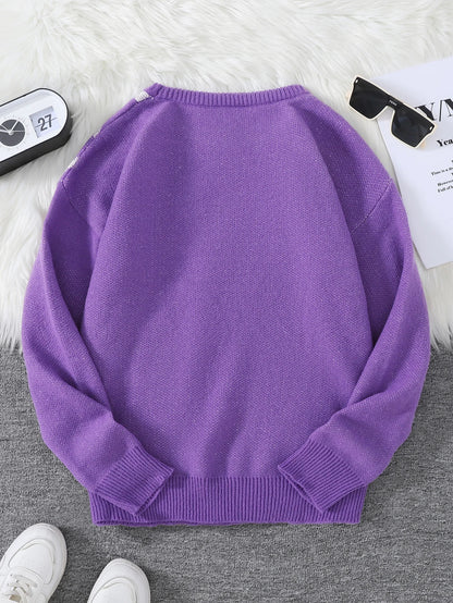 New Popular Spider Web Jacquard Pattern Pullover Sweater