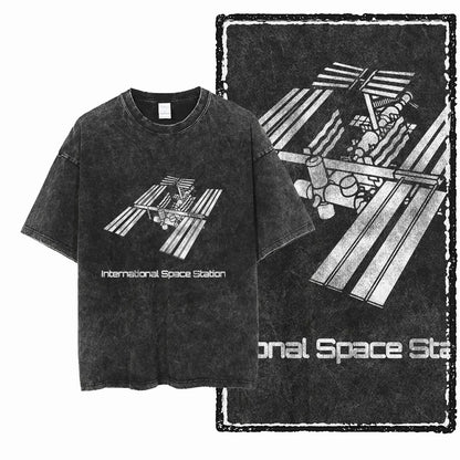 ASTRONAUT SPACE THEMES Printed Cotton Big Size T Shirt