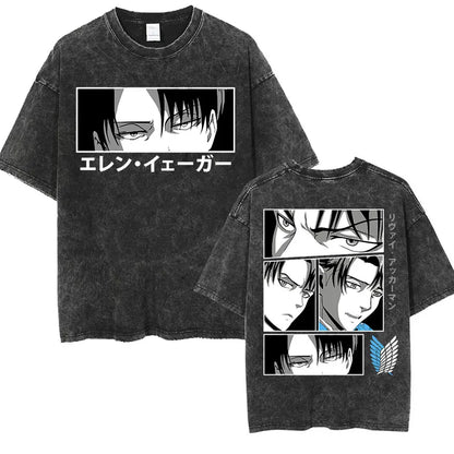 Mikasa Ackerman Eren Jaeger Wings of Freedom Cotton T-shirts