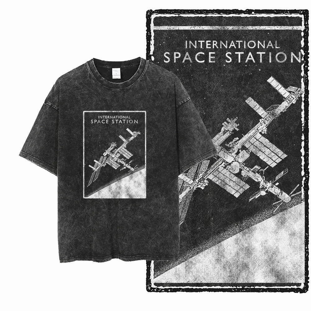 ASTRONAUT SPACE THEMES Printed Cotton Big Size T Shirt
