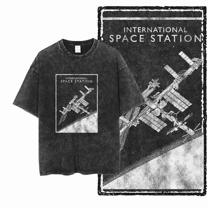 ASTRONAUT SPACE THEMES Printed Cotton Big Size T Shirt