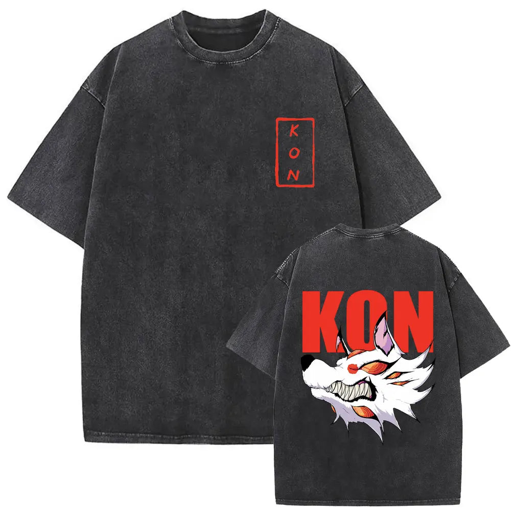 Anime Chainsaw Retro T-shirt Cartoon Denji Pochita Graphic Oversized