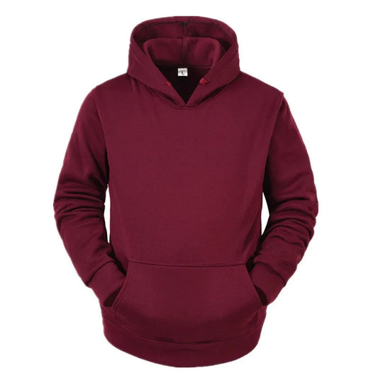 Solid Color Long-sleeved Hooded Sweatshirts