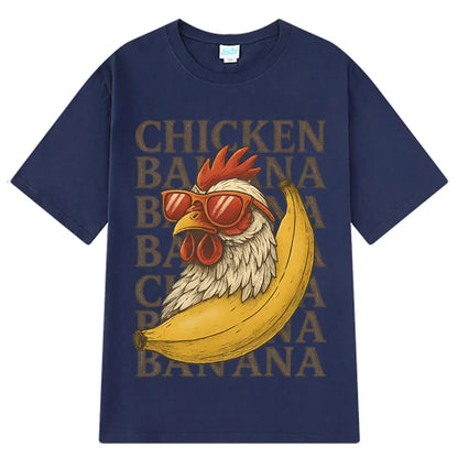 Chicken Banana Funny Meme Oversized T-shirts