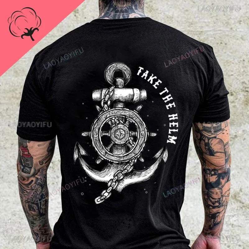 Cool Biker Drinking Beer Skull Graphic Cotton Tshirts