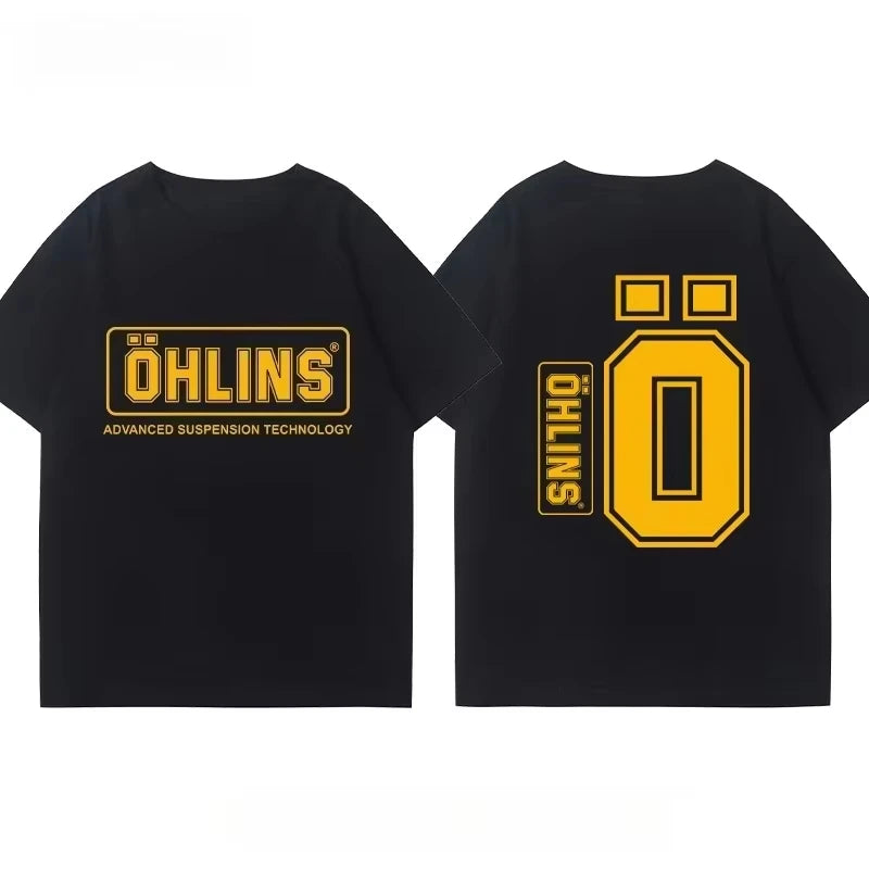 OHLINS Motorcycle Shock Absorber Modified Cotton T-shirt