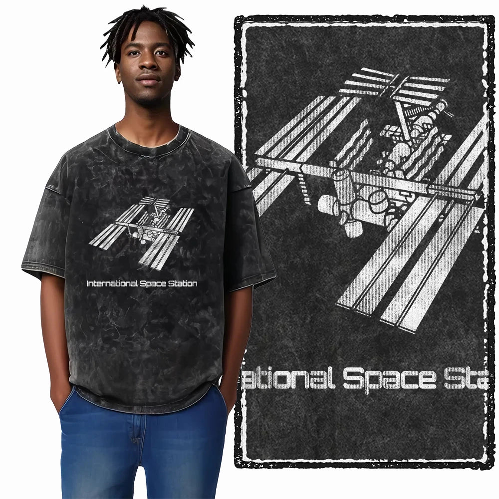 ASTRONAUT SPACE THEMES Printed Cotton Big Size T Shirt
