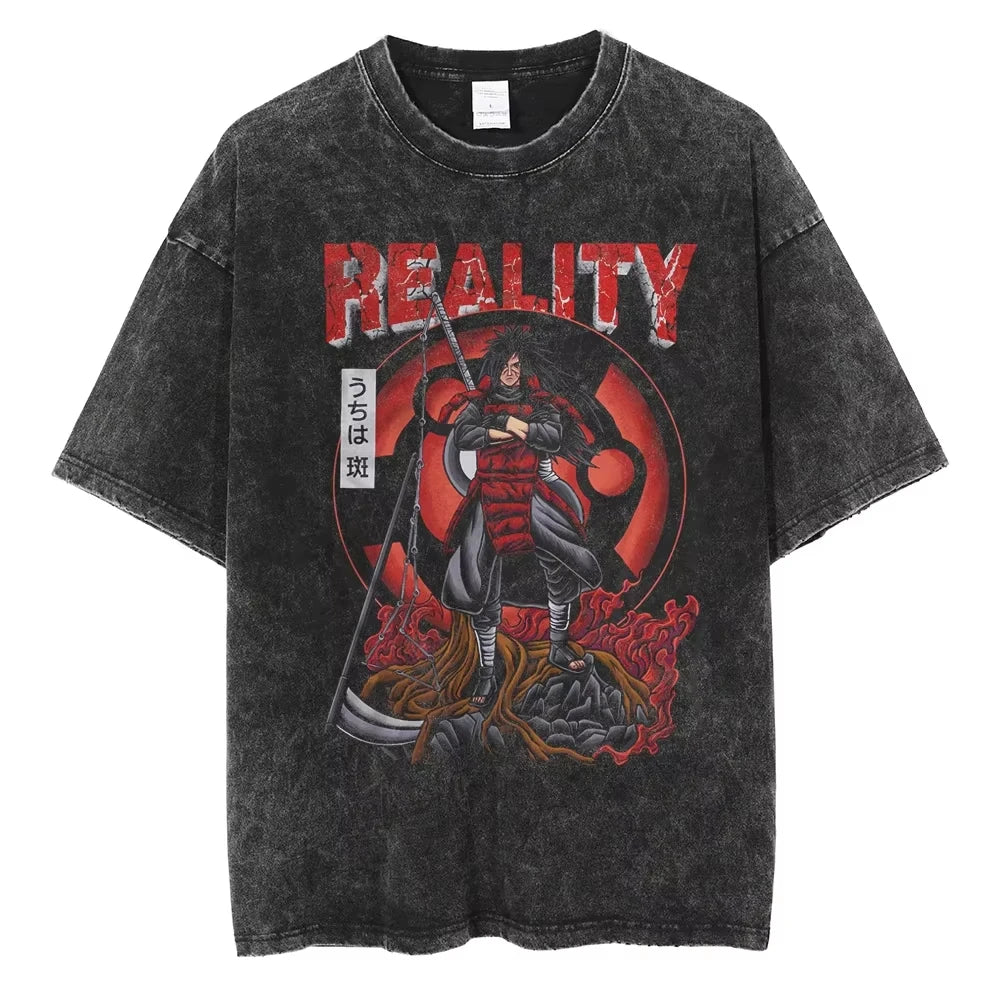 Japanese Anime Naruto Print Cotton T-Shirt