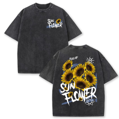 Lift Is Good Beautiful Sunflower Print T Shirts
