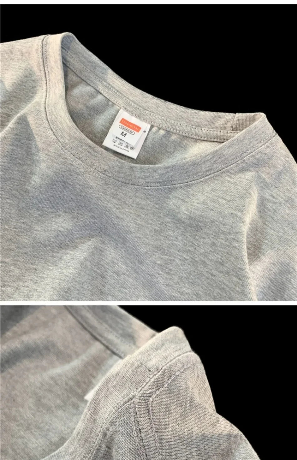 210g Cotton Solid Color Oversize Casual Tshirt 5XL