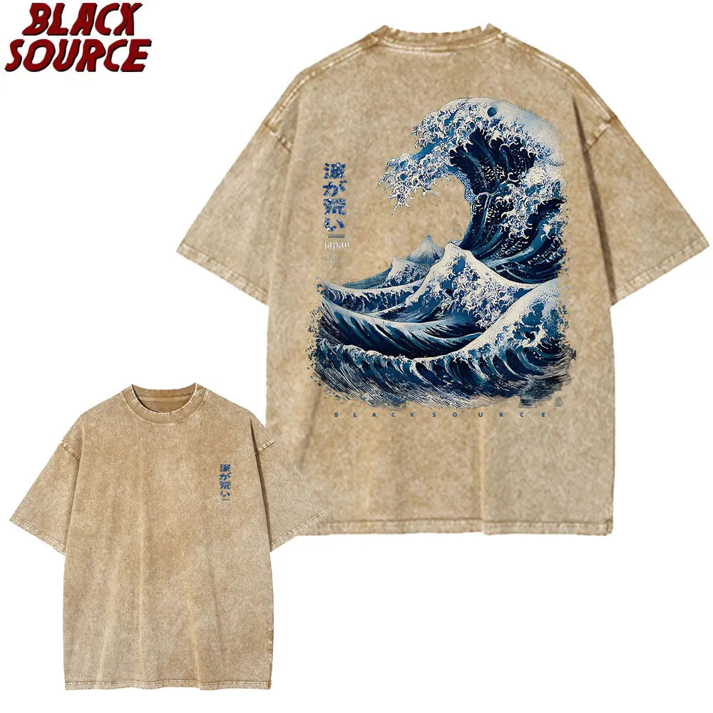 T420 Japanese Waves Hokusai Poster T Shirt