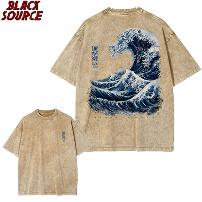 T420 Japanese Waves Hokusai Poster T Shirt