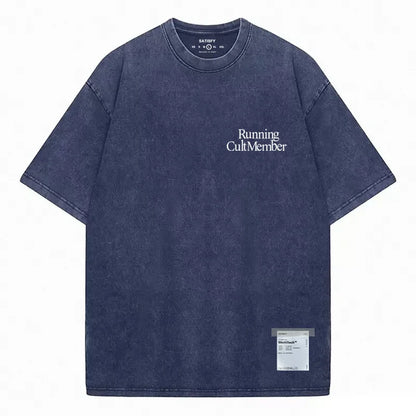 Casual Cotton Round Neck Vintage Style Loose Fit T-Shirt