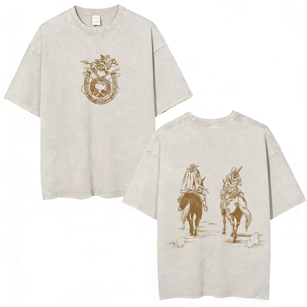 Anime Jojo Bizarre Adventure STEEL BALL RUN Manga Casual T-shirt