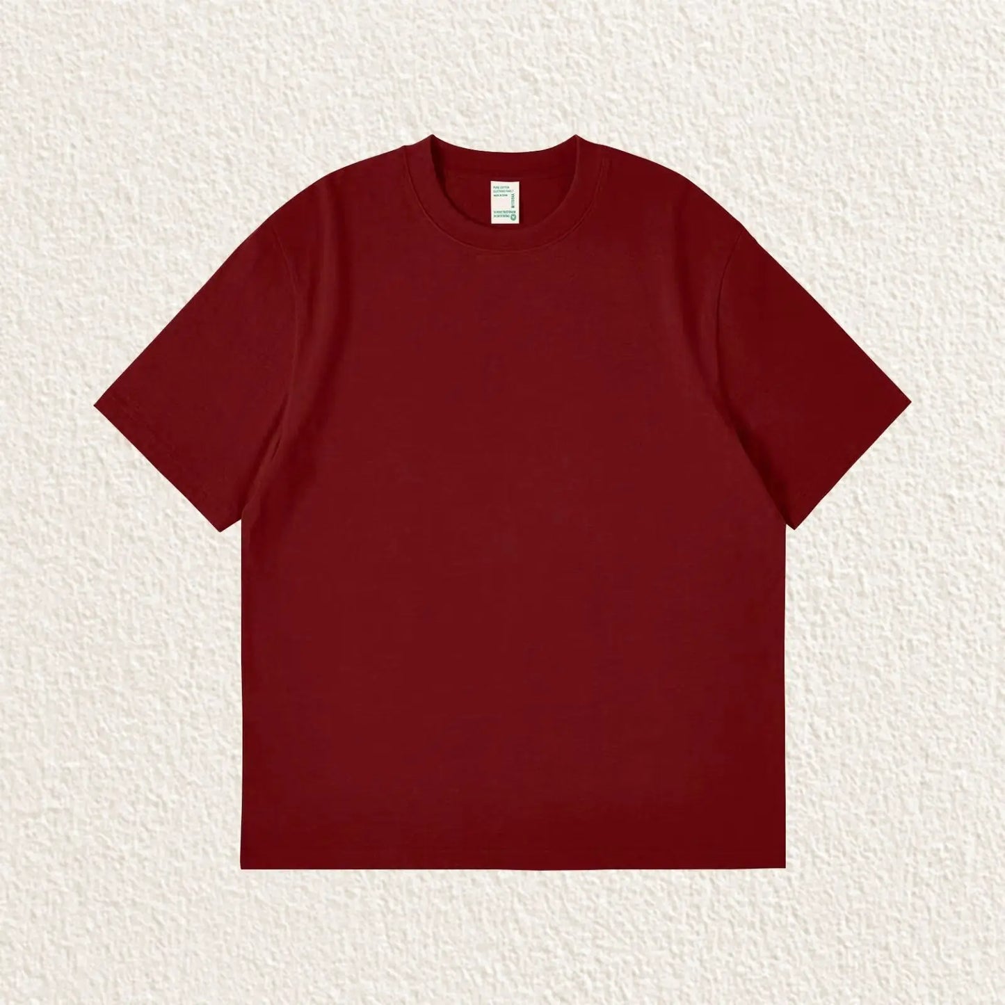 Pure Solid Color 260g Heavy Cotton T-shirt
