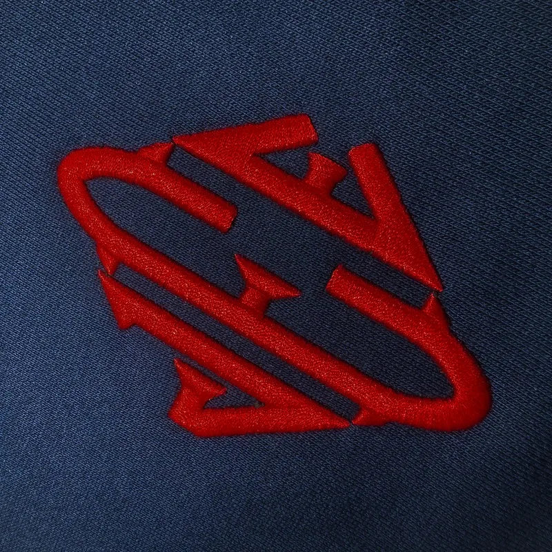 Y2K Vintage Embroidered Quarter Zip Pullover Oversized Sweatshirt