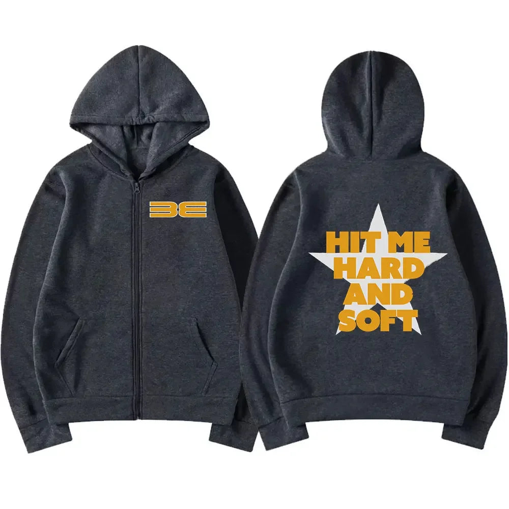 Hit Me Hard and Soft 2025 Tour Zip Up Sweatshirts (Unisex)