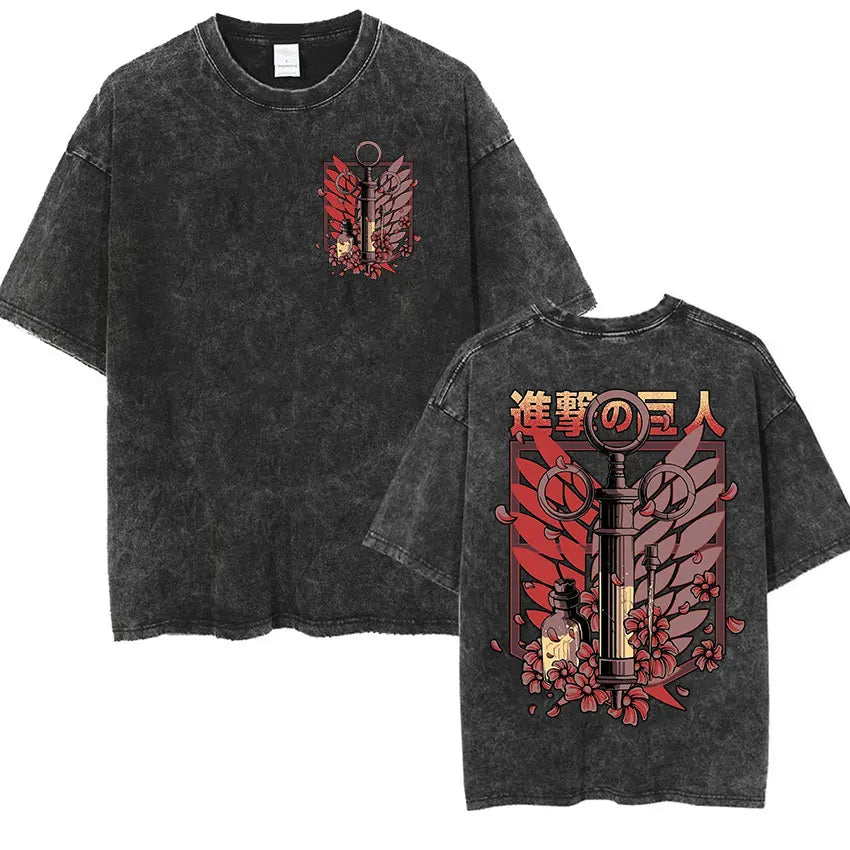 Mikasa Ackerman Eren Jaeger Wings of Freedom Cotton T-shirts
