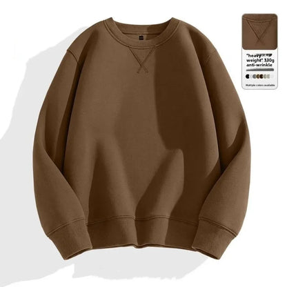Thickened Fleece Loose Fit Cotton Polyester Sweatshirt