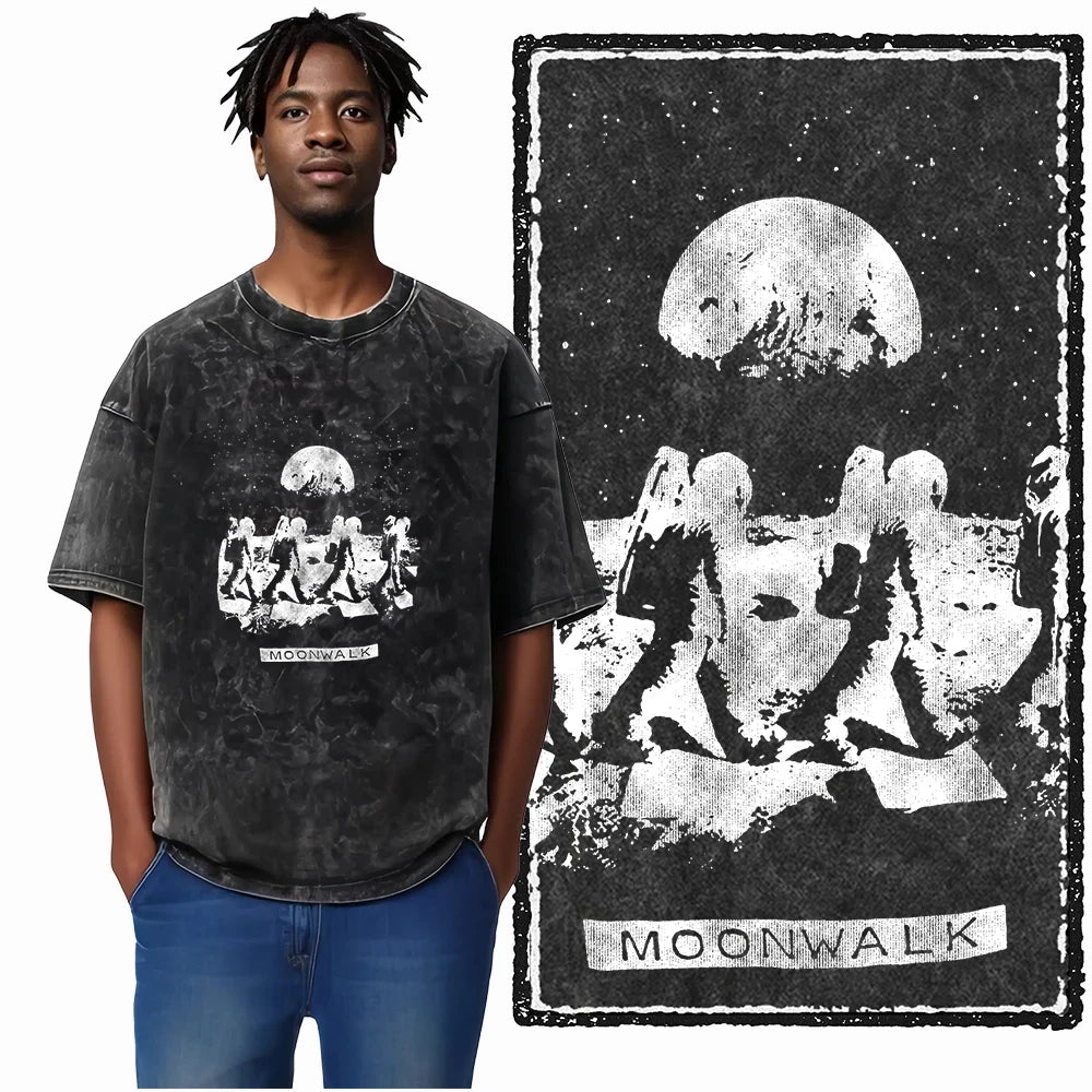 ASTRONAUT SPACE THEMES Printed Cotton Big Size T Shirt