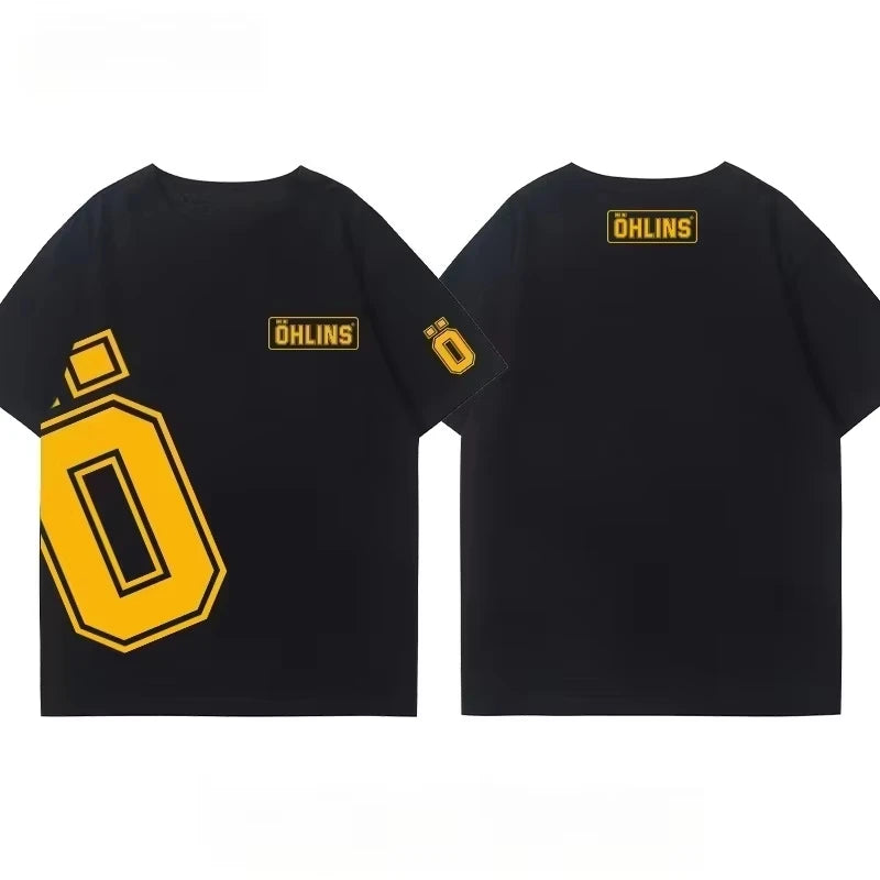 OHLINS Motorcycle Shock Absorber Modified Cotton T-shirt
