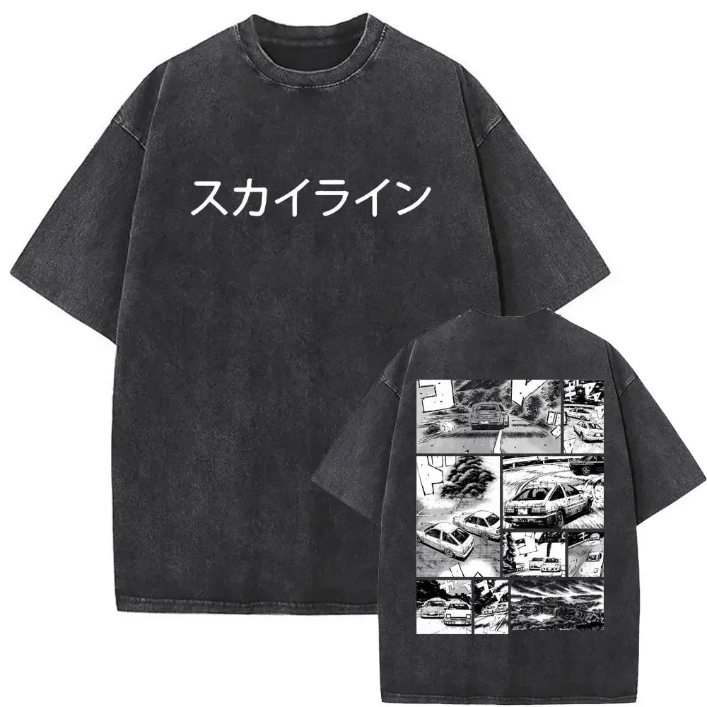 Anime Initial D Fujiwara Takumi Casual Oversized T-shirts