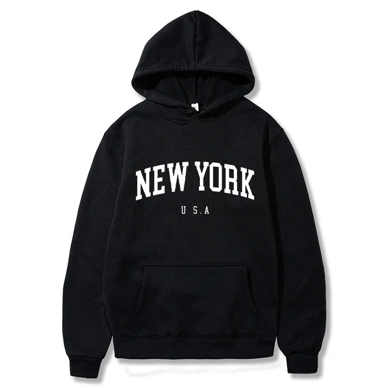 New York U.S.A City Loose Casual Hoodies (UNISEX)