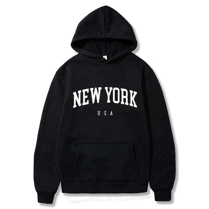 New York U.S.A City Loose Casual Hoodies (UNISEX)
