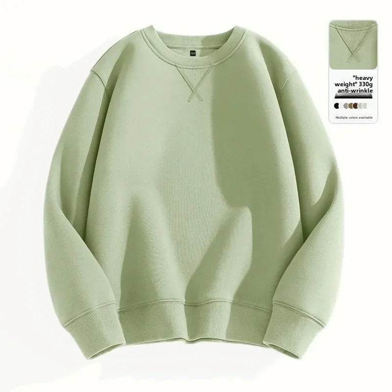 Thickened Fleece Loose Fit Cotton Polyester Sweatshirt