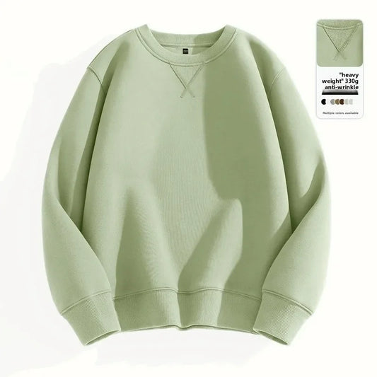 Thickened Fleece Loose Fit Cotton Polyester Sweatshirt