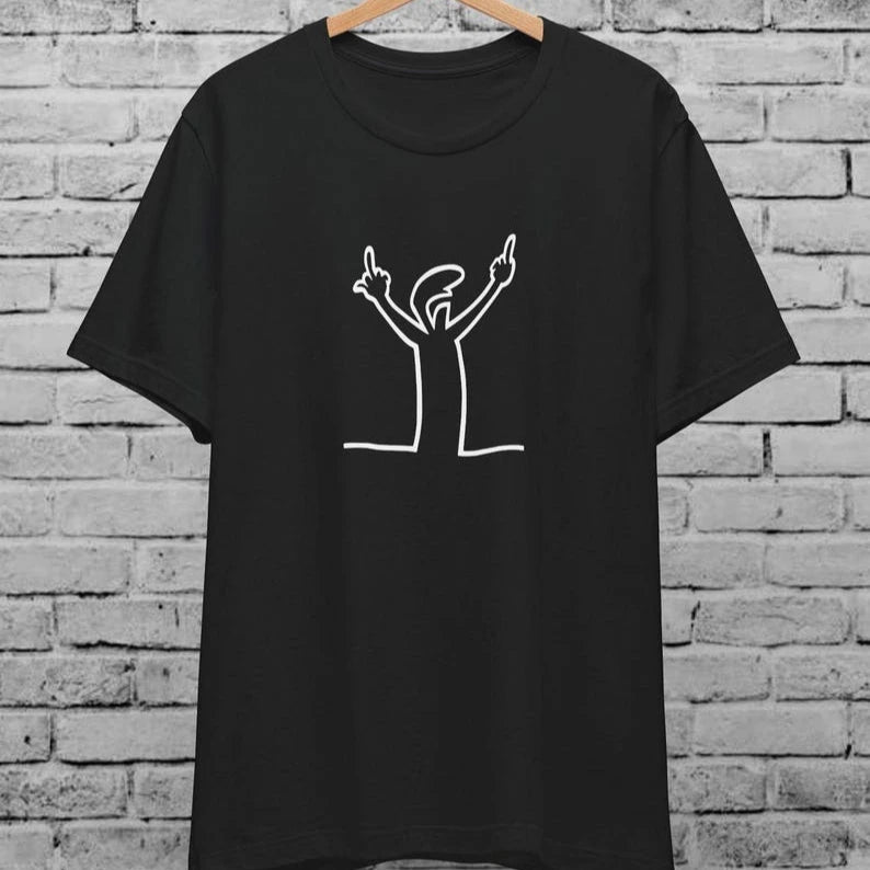 Angry La Linea Cotton T-Shirt