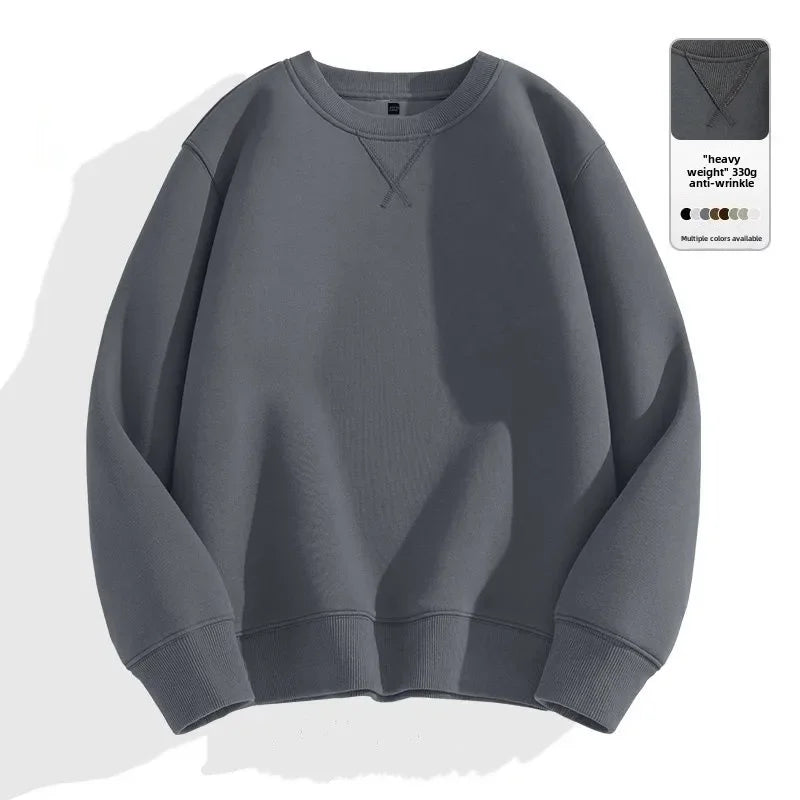 Thickened Fleece Loose Fit Cotton Polyester Sweatshirt