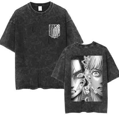 Mikasa Ackerman Eren Jaeger Wings of Freedom Cotton T-shirts
