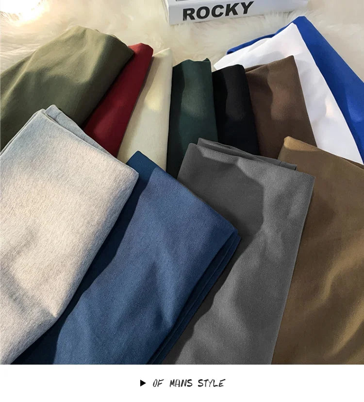 210g Cotton Solid Color Oversize Casual Tshirt 5XL