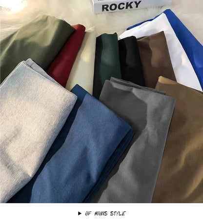 210g Cotton Solid Color Oversize Casual Tshirt 5XL