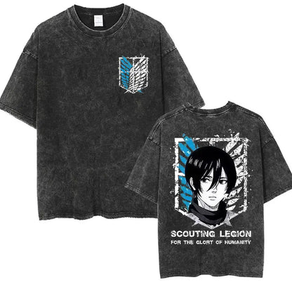 Mikasa Ackerman Eren Jaeger Wings of Freedom Cotton T-shirts